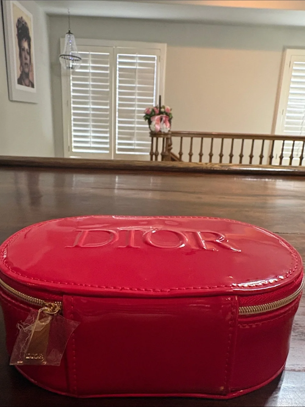 DIOR LE Beautè Red Patent Top-Handle Vanity Case